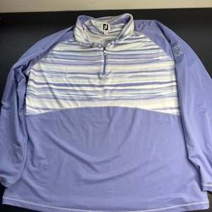 Footjoy Sweater Mens Xl Purple Quarter Zip Performance Pullover Golf Lightweight - Picture 1 of 7