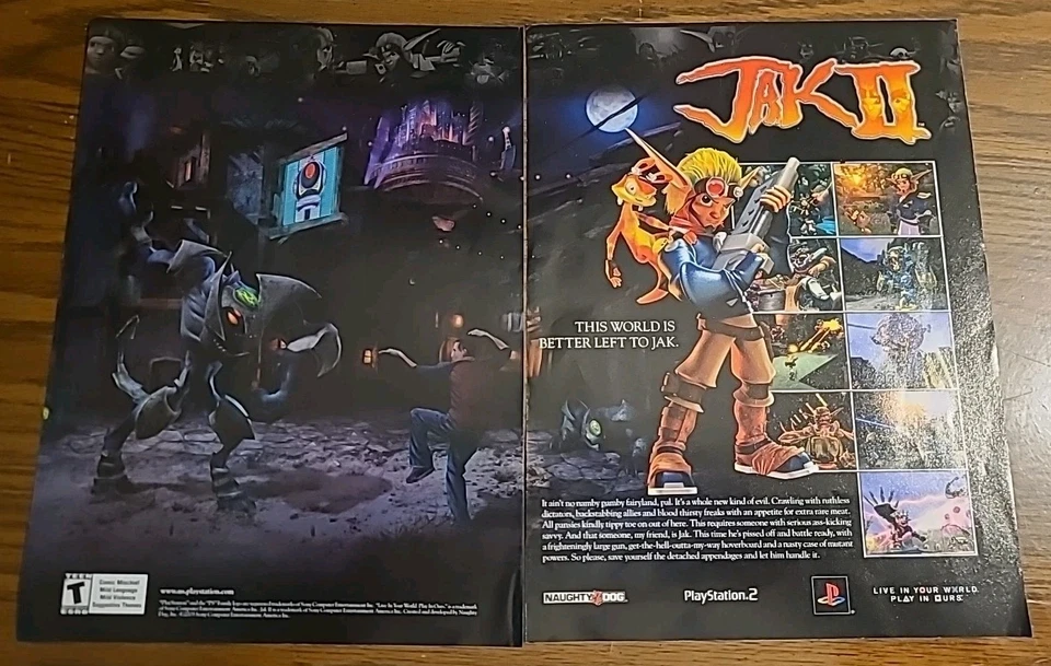 Jak II Playstation Videojuego 2003 Anuncio Impreso 11X16 Vintage  Foto 1 de 1