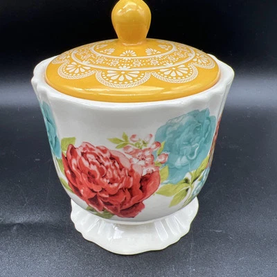 Cucharada de azucarero de cerámica de gres The Pioneer Woman Blossom Jubilee Foto 1 de 4