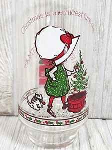 Holly Hobbie- Coca-Cola "Christmas Is The Nicest Time Of All" Glass - Picture 1 of 6