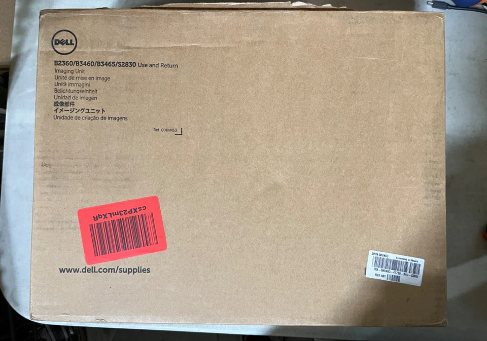 Dell KVK63 Black Return Program Imaging Drum Kit | B2360d-dn/B3460dn/B3465dn-dnf - Image 1 of 1