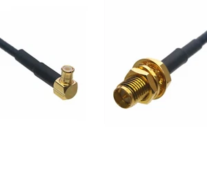 MCX Male Elbow to RP-SMA Female 0.5~15FT RF Coaxial Cable For Antenna Radio wifi - Picture 1 of 3