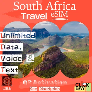 Afrique du Sud Voyage eSIM, 25Go Données Internet + Appels et SMS illimités pendant 30 jours - Photo 1 sur 7