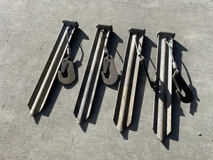 4 GUYTRONICS 12" VERZINKTE PFÄHLE STRAPAZIERFÄHIG mit Kabeln & Clips - Bild 1 von 6