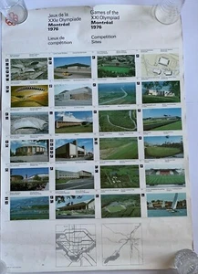 MONTREAL OLYMPICS 1976 COMPETITION SITES RARE POSTER - Picture 1 of 1