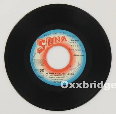 HECTOR BONILLA Del Brazo De Otra SONA Latin Salsa Cumbia Rare Vinyl 45 Quisiera - Image 1 of 2