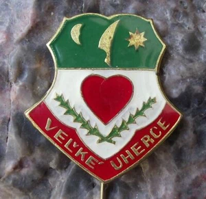 Antique Velke Uherce Slovakia Coat of Arms Heraldic Crest Shield Pin Badge - Picture 1 of 2