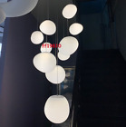Modern Irregular Egg white glass ball Pendant Light villa lobby stair Chandelier