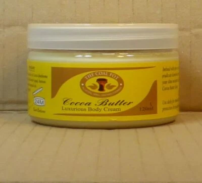 120ml Cocoa/Kakao Butter Körper Creme, all natural handmade von The Coal Pot   - Bild 1 von 4