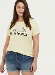 Neu mit Etikett Torrid Damen-T-Shirt Übergröße 2 2X 18-20 Palm Springs klassische Passform Tee Oberteil - Bild 1 von 5