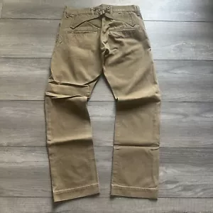 Seltene Y2K Levi's hergestellt und gefertigt Cinch Schnalle Rückenhose khakifarbene Hose 33x32 - Bild 1 von 23