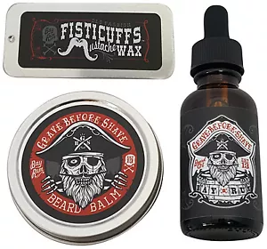 GBS Bay Rum Beard Oil Beard Balm and Mustache Wax Pack - Picture 1 of 8