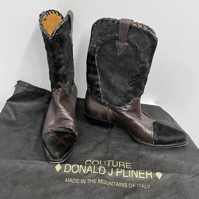 Vintage Donald Pliner Western Couture Collection Boots $418.00 Greta Giraffe 6 M - Image 1 of 4