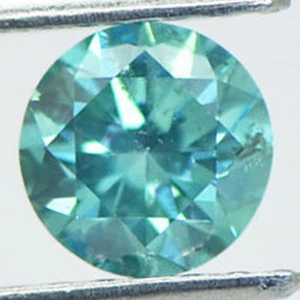 Loose Round Shape Diamond 0.96 Carat Real Enhanced Fancy Blue Color VS2 6.22 MM - Picture 1 of 9