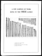 Catalogue feuille produit catalogue de tours industriels Ober MFG Co c1920s