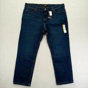 Lee Relaxed Fit Jeans Mens 42x30 Blue Straight Leg Cotton Dark New - Picture 1 of 10