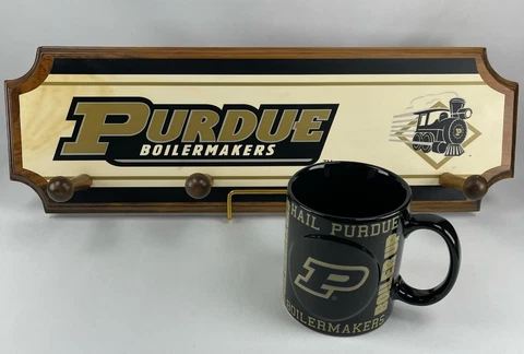 NEW PURDUE UNIVERSITY BOILERMAKERS MUG AND KEY HOLDER Cover