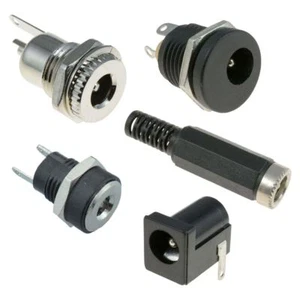 DC Power Connector Socket Jack Female Panel Mount 1.3mm 2.1mm 2.5mm - Picture 1 of 54