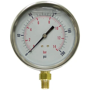 Manometro dinamico 200 PSI 4" LF LM PDLC-2P-015-A 21-1800-D - Foto 1 di 1