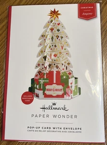 Hallmark Christmas Paper Wonder "Merry and Bright" Pop Up Card New/Sealed - Picture 1 of 5