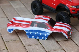 Custom Body American Flag for Traxxas TRX-4 Trail Crawler Truck Car Shell - Picture 1 of 6