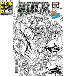 SDCC 2019 Comic Con Marvel Immortal Hulk #20 B&W Variant Cover LE 4000 - Picture 1 of 1