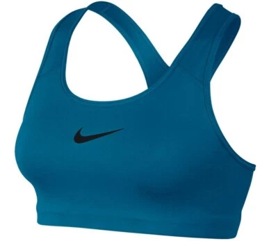 NEW NIKE [M] Women DRI-FIT Medium Support Yoga Sports Bra-Green Abyss 842398-301 - Image 1 of 2