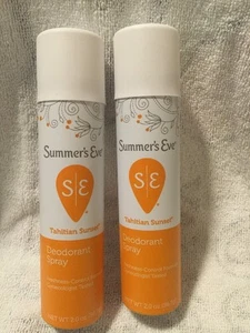 2 X Summers Eve Tahitian Sunset Deodorant Spray, Lot Of 2 - Picture 1 of 2