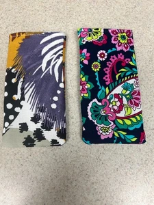 Custodie in tessuto per occhiali da sole / occhiali - Paisley piume dipinte e petali di design - Foto 1 di 1