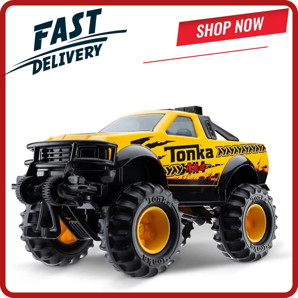 Tonka Steel Classics 4X4 пикап - сделан из стали и прочного пластика, желтый - Изображение 1 из 4