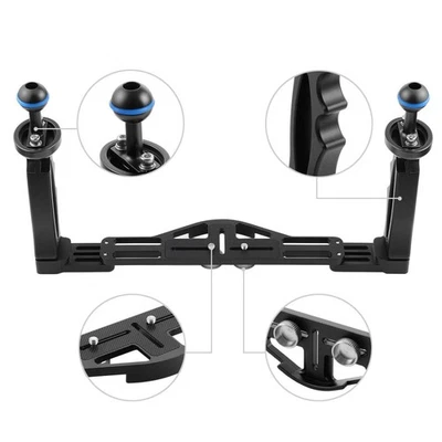 Adjustable Dual Handle Aluminium Tray Stabilizer Rig Diving Upgrade for Gopro UK - Image 1 of 4