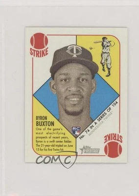 2015 Topps Heritage '51 Mini Red Back Byron Buxton #74 Rookie RC - Image 1 of 2