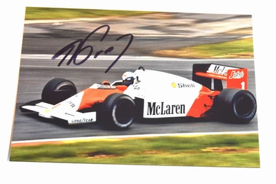 Alain Prost AUTOGRAPHED Hand Signed Photo Tag-McLaren Formula One RARE! - Image 1 of 3