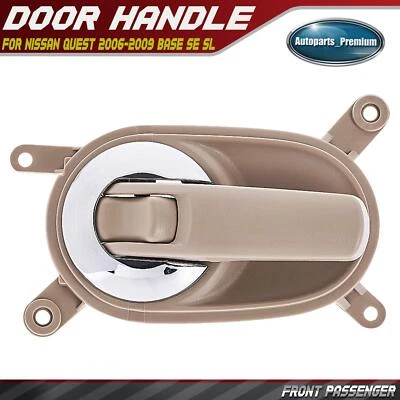 Front Passenger Beige Interior Door Handle for Nissan Quest 2006-2009 Base SE SL - Image 1 of 4