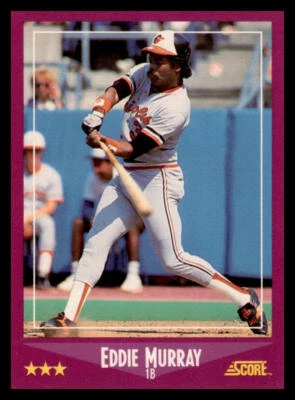 1988 Score Eddie Murray #18 Baltimore Orioles - Image 1 of 2