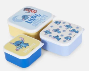 Stitch Lilo Fiambreras Anidación Snack Pots Disney Paquete de 3 Caja de Cena Escolar - Imagen 1 de 3