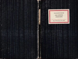 INSEL-BÜCHEREI Nr. 0803 HERMANN HESSE : DIE SPÄTEN GEDICHTE 1963 b - Bild 1 von 1