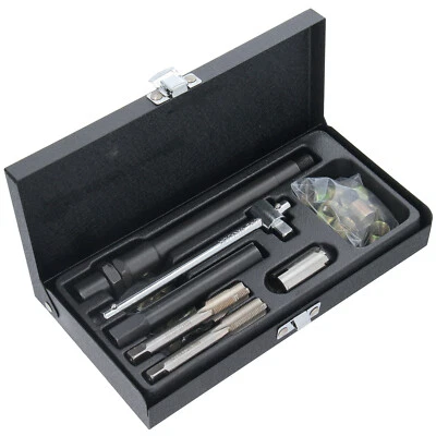 GEPCO ADVANCED TECHNOLOGY Zündkerzen Gewinde Reparatur M14x1,25 Gewindebuchsen Reparatursatz Gewindebohrer