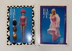 Lot de 2 cartes collection vintage Barbie Trading papier 1990 robe rose vintage
