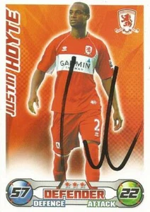 JUSTIN HOYTE SIGNED MIDDLESBROUGH 2008/2009 MATCH ATTAX TRADING CARD+COA - Picture 1 of 1