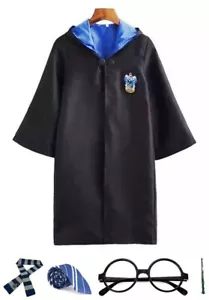 Vestido Casa Azul de Brujería y Hechicería con Bufanda Gafas Corbata y Varita Mult. Talla. - Imagen 1 de 1