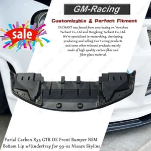 Parachoques delantero Parial Carbon R34 GTR OE NSM labio inferior con undertray para 99-02 Nissa - Imagen 1 de 19