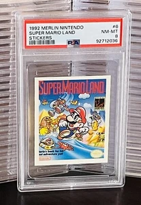 1992 Merlin Nintendo Super Mario Land Game Album Stickers #6 PSA 8 NM-MINT POP 3 - Picture 1 of 3