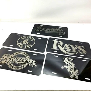 You pick MLB Baseball Aluminum Etched License Plate Laser Car front tag sign - Picture 1 of 8