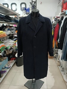 CANTARELLI ESQUIRE cappotto in lana usato uomo man Tg L blu XYR266L - Picture 1 of 8