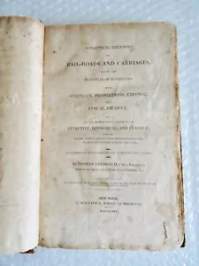 a PRACTICAL TREATISE ON RAILROADS CARRIAGES THOMAS TREDGOLD 1825 BOOK neocurio - Picture 1 of 24