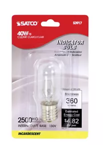 Satco S3917 40W T8 130V 120V Intermediate Base Clear Incand Light Bulb - Picture 1 of 1