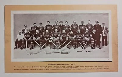 1937-38 Crown Brand Montreal Canadiens Premium Hockey Team Photo - Not Trimmed - Image 1 of 3