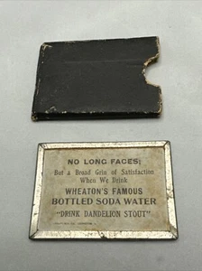 Wheaton’s Soda Water Dandelion Stout Pocket Mirror Advertising New Bedford Mass - Picture 1 of 4