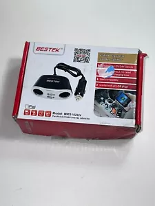 BESTEK 150W 2-Socket Cigarette Lighter Splitter Power Adapter with 2 USB Outlets - Picture 1 of 3